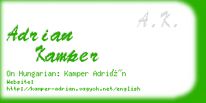 adrian kamper business card